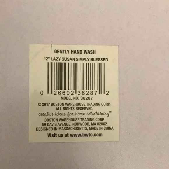 Boston Warehouse “Simply Blessed”2017 Lazy Susan - Picture 4 of 5